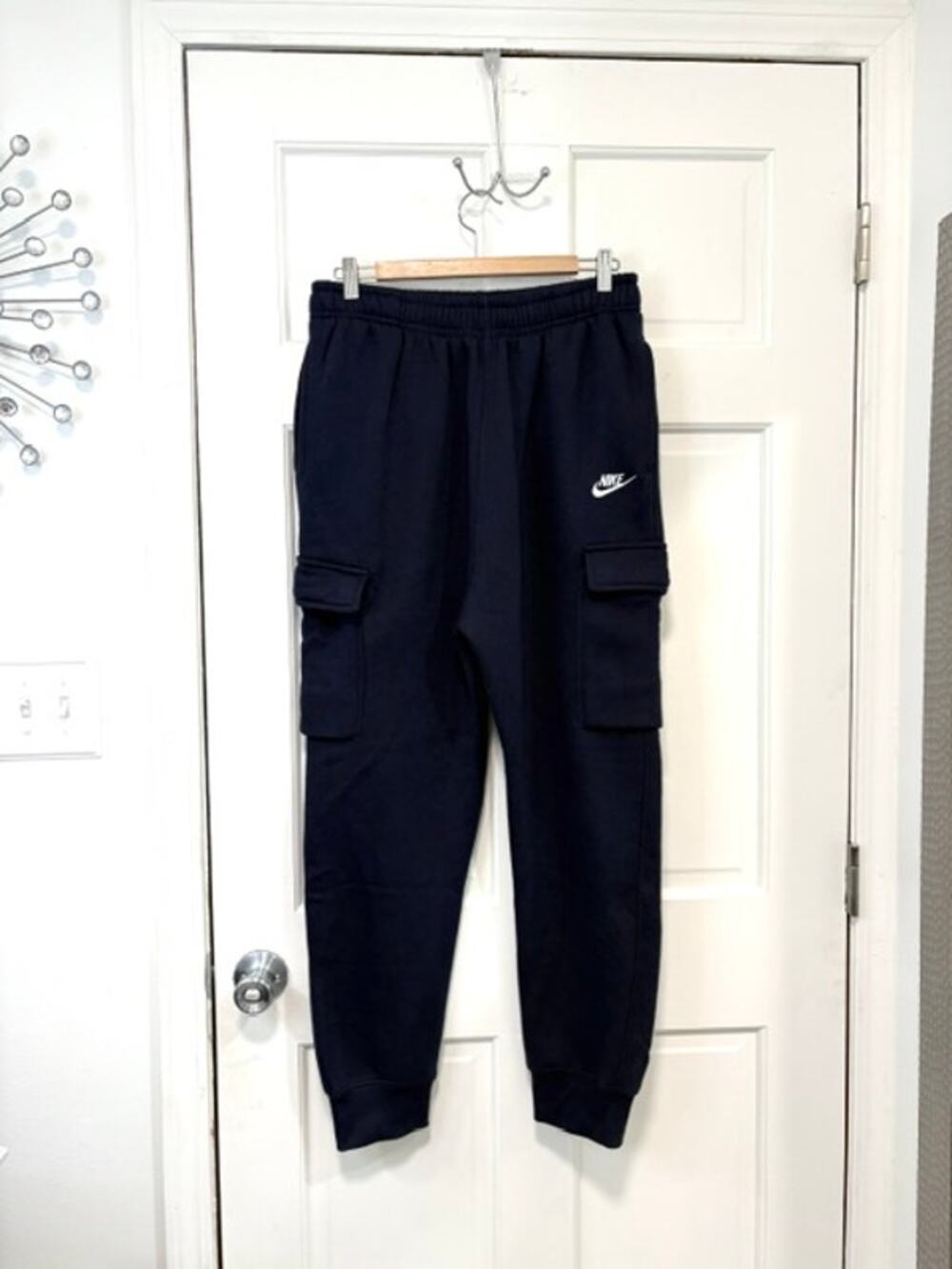 Nike Sportswear Club Fleece Cargo Jogger Sweatpants Mens XL Navy‎ Blue CD3129410